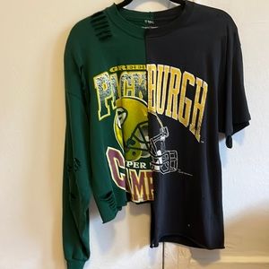 Split Seam Football Sweatshirt